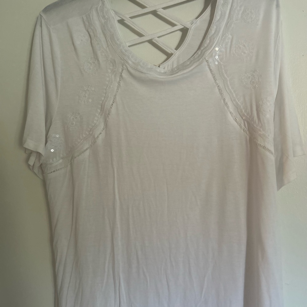 White Star-Embellished Women's Blouse